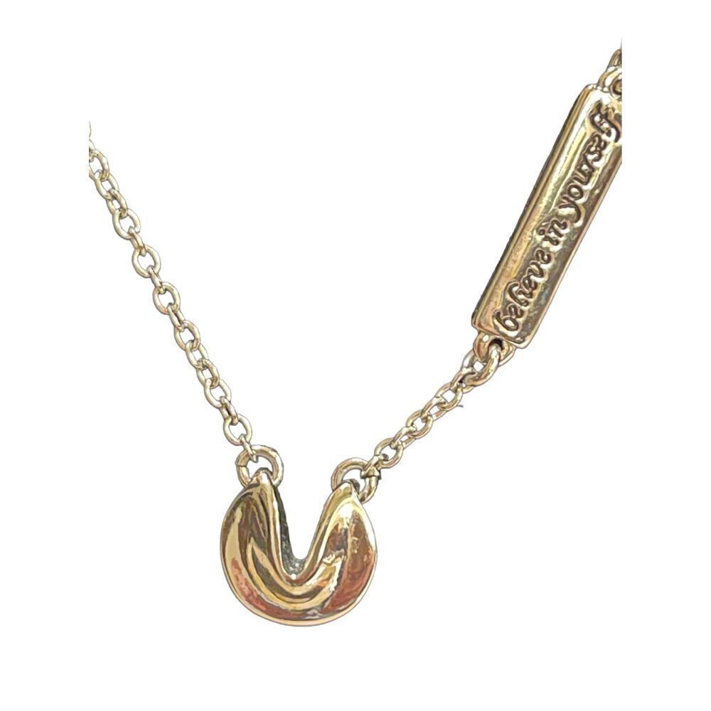 NWOT Lia Sophia believe in yourself silver tone 18” chain necklace